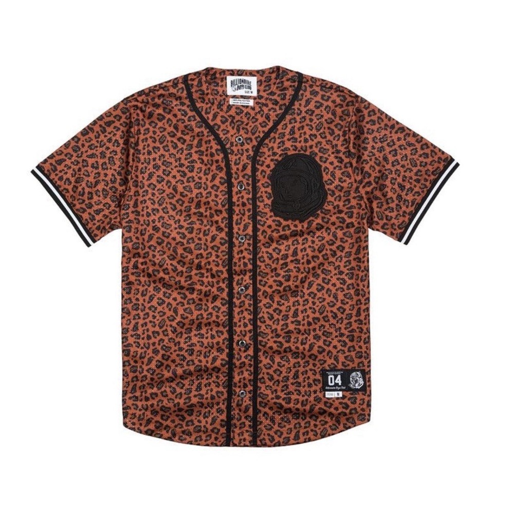 Men's Size SMALL Billionaire Boys Club #4 JR Jersey 'Cheetah/Cinnamon' Bape